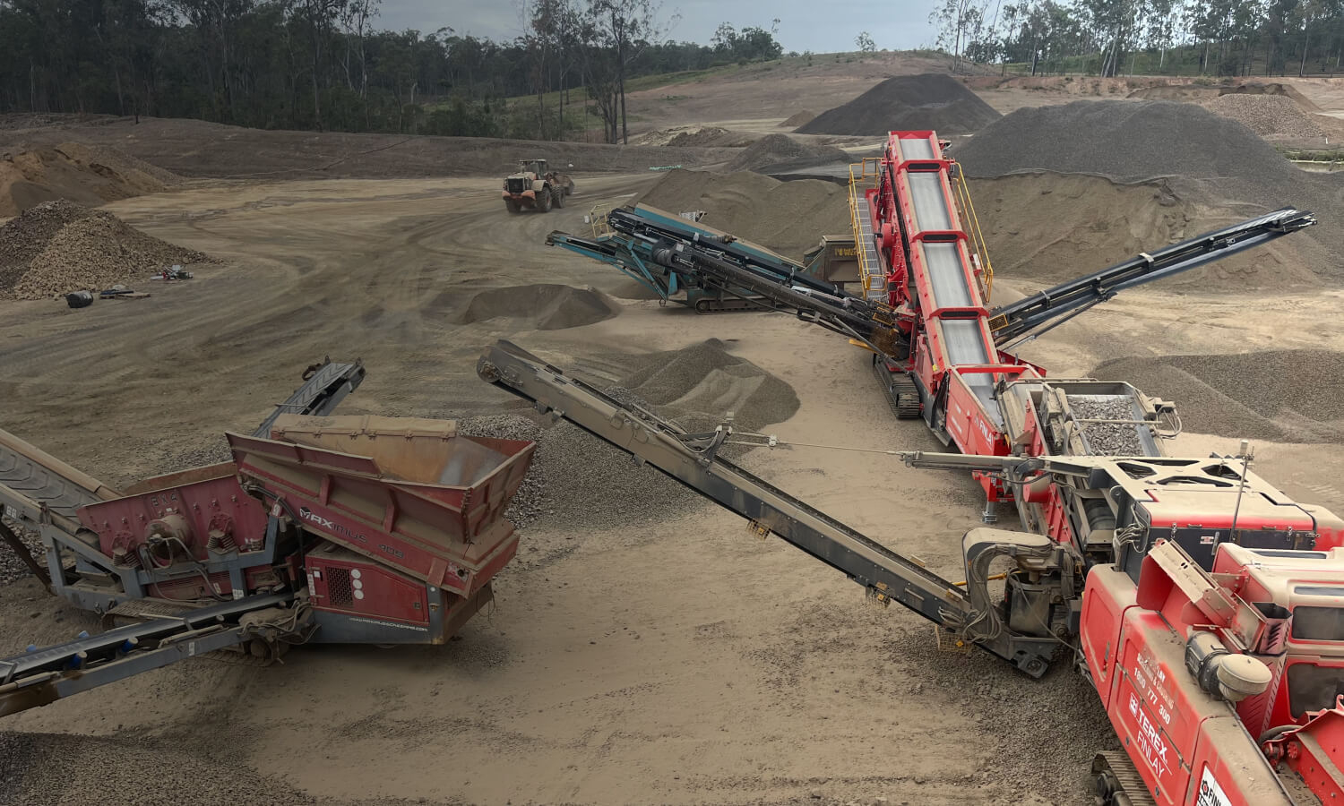 Hard rock quarry operation supplying rock, ballast and gravel to the Wide Bay area